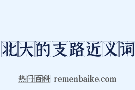 北大的支路近义词是什么意思的图片
